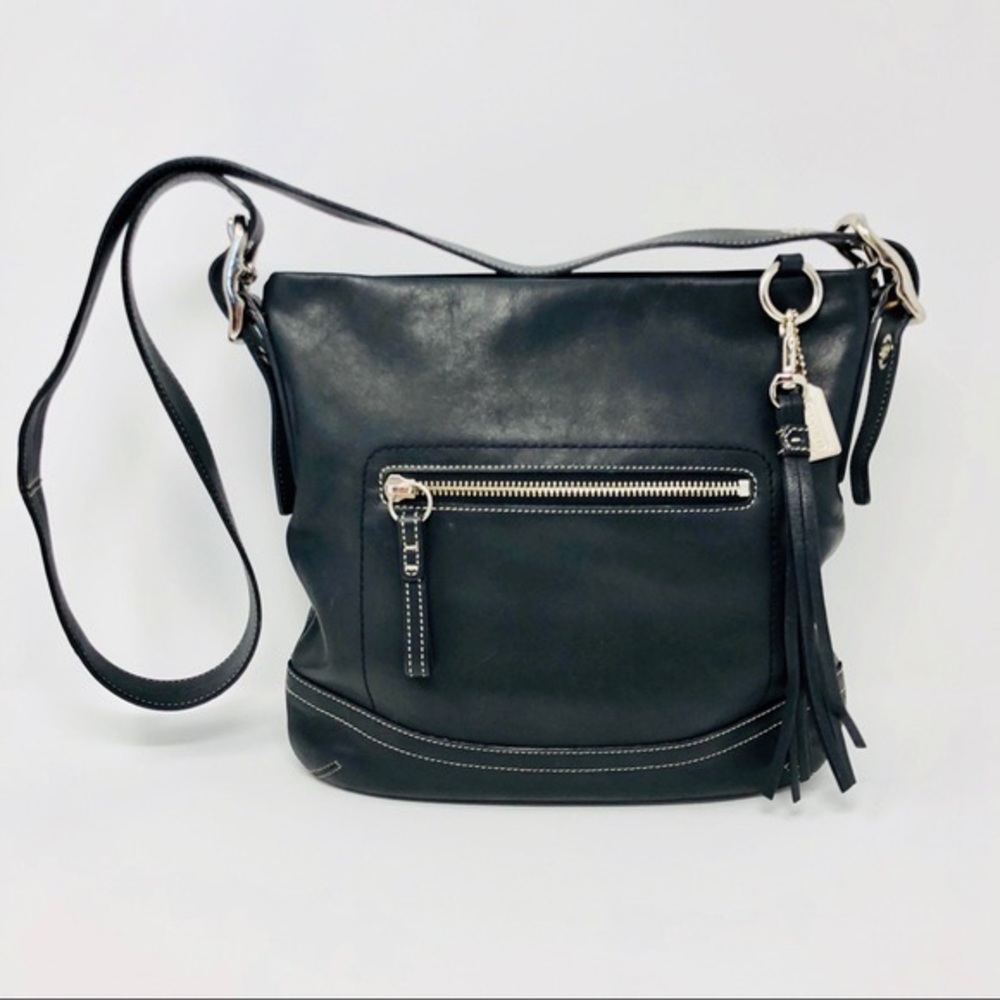 Coach Black Calkskin Soho Tassel Crossbody